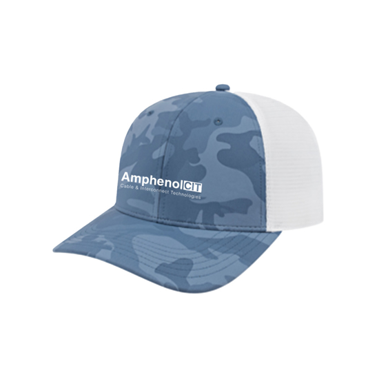 Picture of Nylon Blend Camo Trucker Mesh Back Cap - Blue