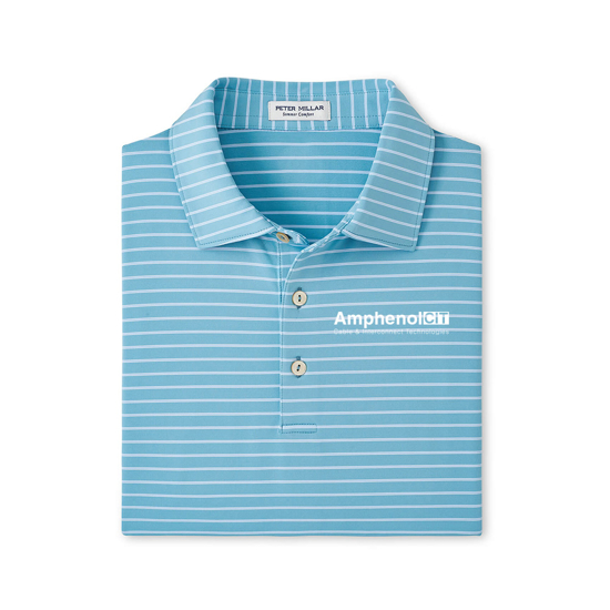 Picture of Peter Millar® Men’s Drum Performance Jersey Polo - Cyan